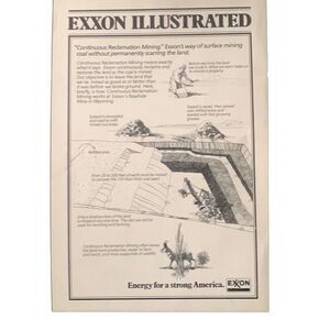Vintage 1978 Exxon Illustrated Strong America Ad Advertisment